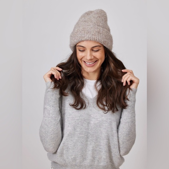 ?HAT ATTACK??NWOT?Eco Cuff Beanie in Taupe main image 7